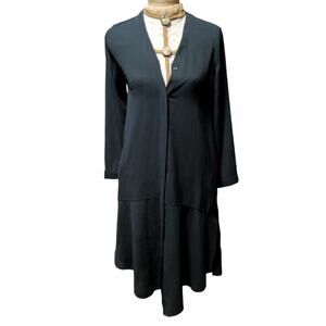 COS‎ button front black dress 395592